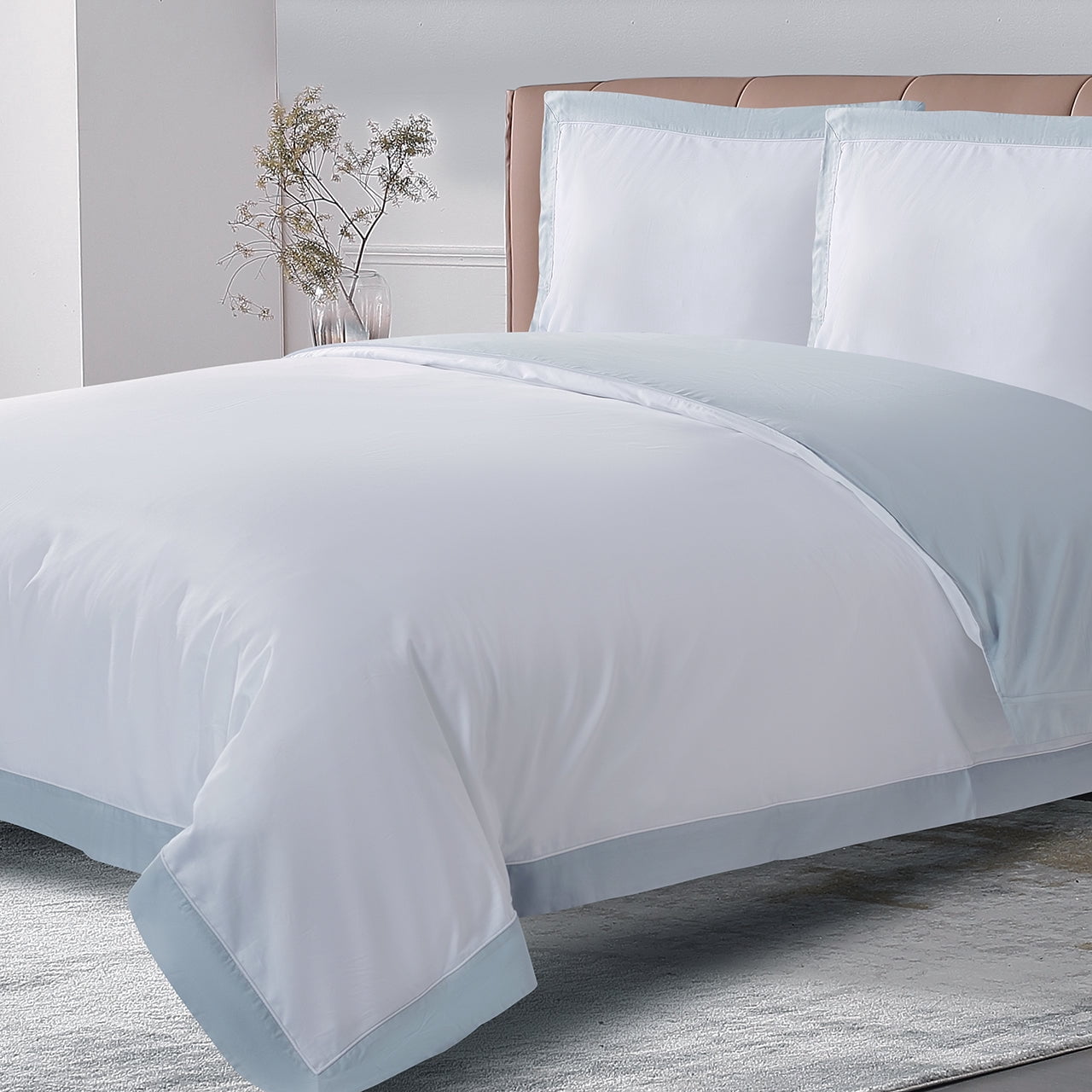 THE COTTON & SILK 100% Luxury Long-Staple Cotton Duvet Cover