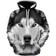thumbnail image 3 of Sudadera con capucha de lobo juvenil para hombre, moda 3D, ropa de calle holgada con estampado de lobo, sudadera divertida de hip hop callejero con animales 2021, 3 of 4