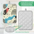 thumbnail image 6 of Yayeee Pot Holders Kitchen Heat Resistant with Pocket 7"x9.8" Cotton Oven Cooking Hot Pads, Blue Retro Print, 6 of 7