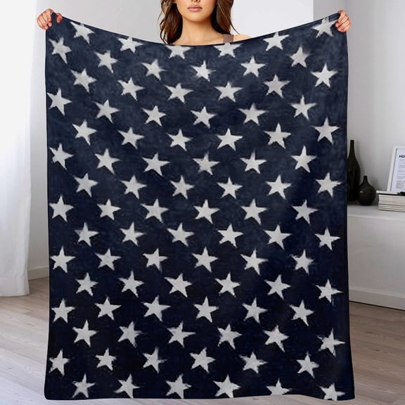 RKSupls Christmas Throw Blanket,Soft Warm Flannel Star Blanket Gift for Christmas Home Bed Sofa Couch Decor,50x60 in
