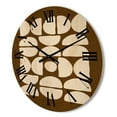 thumbnail image 3 of Designart 'Abstract Minimal Half Moons Composition' Modern Wood Wall Clock, 3 of 5