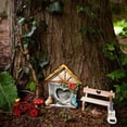 thumbnail image 5 of Joernso Fairy Door Engraved Scene Layout Boxwood Creative Yard Art Sculpture Elf Door for Outdoor, 5 of 8