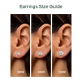 thumbnail image 4 of ChicSilver Sterling Silver Hypoallergenic Zirconia Stud Earrings, Simulated Diamond, 3 Pairs Sets for Women Sensitive Ears Various Styles and Sizes, 4 of 9