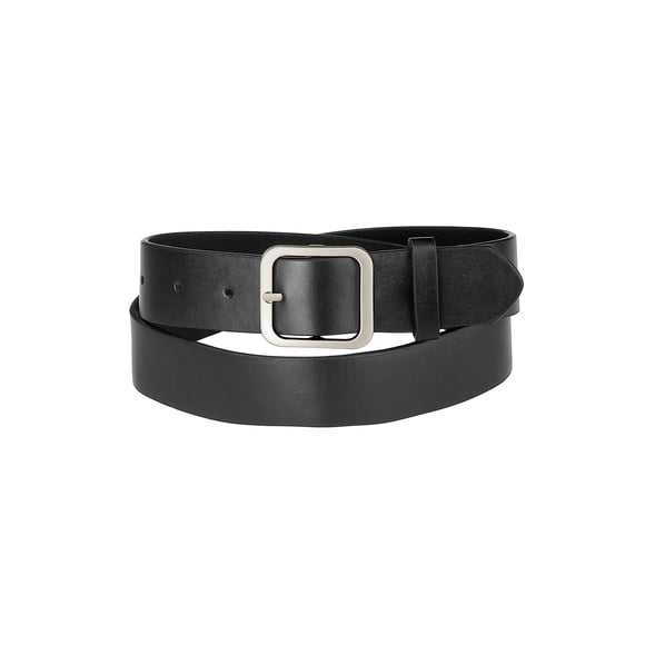Unique Bargains Women Square Pin Buckle Belt Soft Wide Leather Waist Belt for Dresses
