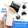 thumbnail image 3 of LELE LIFE 4 Pack Stainless Steel Credit Card Holder, RFID Blocking Slim Small Metal Credit Card Wallet, Hard Case Protector 6 Accordion Slots Business Card Holder for Men Women, 3 of 7