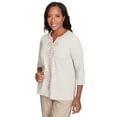 thumbnail image 3 of Alfred Dunner Womens Petite Bold Medallion Stripe Top, 3 of 4