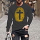 thumbnail image 1 of Blusas y camisas de manga larga y cuello redondo para hombre, camisetas informales con estampado de cuello redondo, blusas de manga corta para hombre, 1 of 5