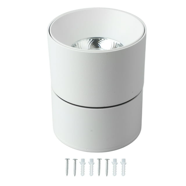 Surface Mounted Anti Glare Led Ceiling Light 110 to 240V Foldable Rotating Spotlight for Living Room White