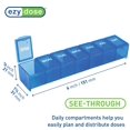 thumbnail image 2 of Weekly (7-Day) Medication Management Bundle, Pill Organizer, Vitamin, and Medicine Box with Pill Cutter, Assorted Colors, 70393, 2 of 5