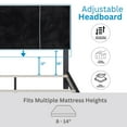 thumbnail image 6 of Boyd Sleep Lucena Black Velvet Queen Size Upholstered Platform Bed Frame with Adjustable Headboard, Qualified Box Spring or Foundation Required for Use, 6 of 8