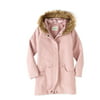 Sebby Girls Faux Wool Zip Front Fashion Jacket With Faux Fur Trim