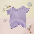 thumbnail image 6 of XinLfly Toddler Girls T-Shirts, Ribbed Casual Crew Neck Solid Color Short Sleeve Summer Tops Purple Size 2T, 6 of 8
