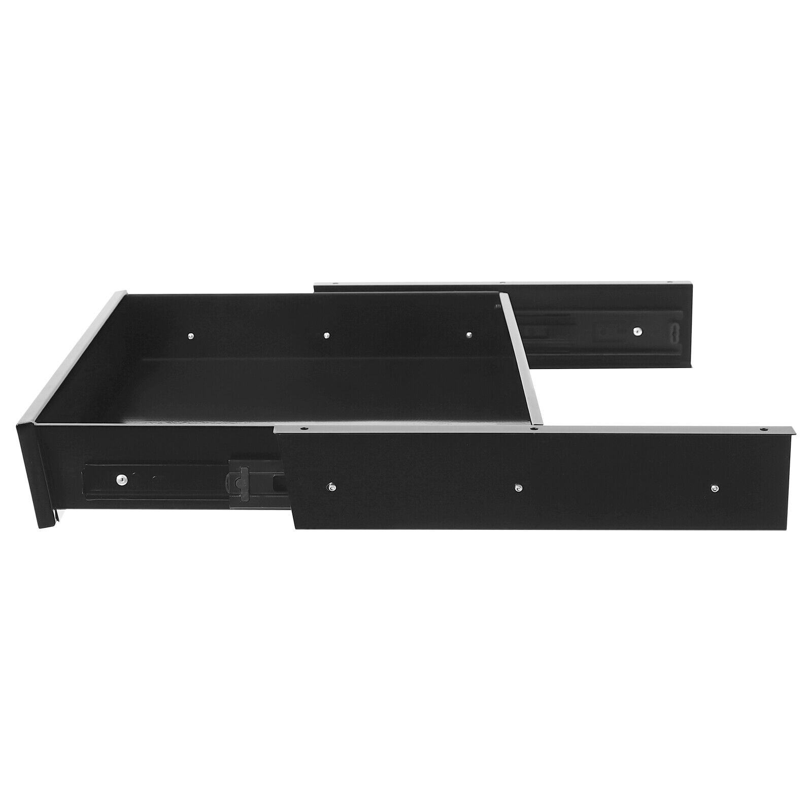 Under Desk Mounted Sliding Pull-out Drawer, Drawer Storage Organizer for Black Standing Desks, Pull-out Drawer