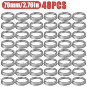 48Pcs Regular/Wide Mouth Canning Bands Rings for Mason Jar Replacement 70mm/87mm