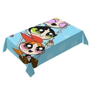 The Powerpuff Girls themed square tablecloth 54 * 72 inches durable stylish