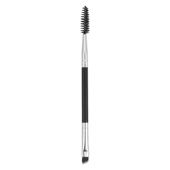 Cepillo de cejas suave Unique Bargains Doble cara para mujer tono plateado Negro