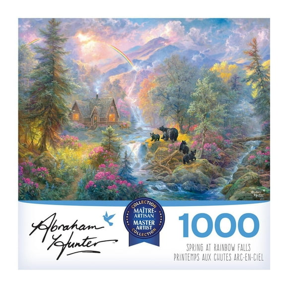 Cra-Z-Art Abraham Hunter Puzzle de 1000 pièces - Le printemps à Rainbow Falls