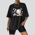 thumbnail image 2 of Camisas sexy de verano para mujer Blusa regular estampada con cuello redondo y manga corta OAVQHLG3B Store lin121212, 2 of 5
