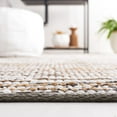 thumbnail image 4 of SAFAVIEH Vintage Leather Augustin Striped Area Rug, Grey/Ivory, 6' x 6' Square, 4 of 8