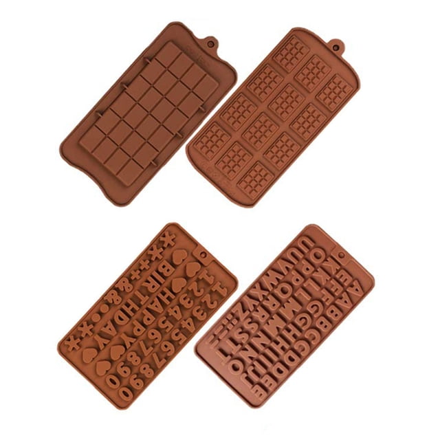 Moldes de Chocolate Formas Moldes para Hacer Galletas de Silicona DIY Cocina Para Hornear Fabricantes de Dulces 4 piezas Noticed HA004900-00