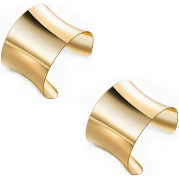 3PCS Gold Chunky Cuff Bracelets for Women Irregular Minimalist Statement Bangle Bracelets Set Open Wide Bangle Arm Cuff Upper Arm Punk Jewelry