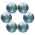 thumbnail image 3 of 15.4inch Round Placemats, DIY Printing Design, Suitable for Kitchen, Table Party Decoration Beautiful River, 3 of 7