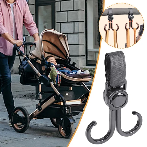 Portable Stroller Hooks For Hanging- Diaper Bags Stuff-Organizer Groceries Tr