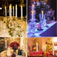 thumbnail image 5 of Juego de 12 candelabros cónicos LED sin llama, candelabros cónicos de 6,5 pulgadas de alto con pilas, velas navideñas de llama parpadeante de color amarillo cálido, 5 of 5