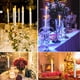 thumbnail image 5 of Juego de 12 candelabros cónicos LED sin llama, candelabros cónicos de 6,5 pulgadas de alto con pilas, velas navideñas de llama parpadeante de color amarillo cálido, 5 of 5