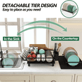 thumbnail image 6 of Elemore Home 2-Tier Stainless Steel Foldable Dish Racks, 6 of 9