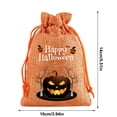 thumbnail image 3 of Cififendec Halloween Drawstring Candy Gift Bag, 5.51"×3.94", Pumpkin Print Treat Storage Pouch for Kids Dining Table Mantel Top Autumnal Room Accent, 3 of 5