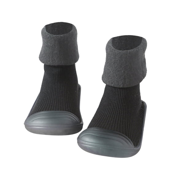 Generic Girls Tennis Shoes Baby Socks Soft Soles Spring Winter Walking Early Education Snow Shoes Socks Solid Color for Fashion Breathable Comfortable Shoe(2-2.5 Years,Black)