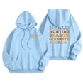 thumbnail image 1 of WEAIXIMIUNG Robe Sweat à Manches Courtes pour Femmes Col Rond Décontracté avec Poche Imprimé Lettres Anglaises, 1 of 5