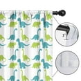 thumbnail image 4 of Blackout Kids Curtains,Blue Green Cartoon Dinosaurs Silhouettes Pattern Childrens Insulated Curtains Set Of 2,Bedroom Essentials,Toddler Room Decor 42"x54", 4 of 5