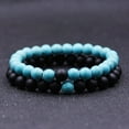 thumbnail image 2 of 2Pcs Men Women 8mm Chakra Beads Elastic Natural Agate Bracelet, Xinsrenus Under $5! 2Pcs Men Women 8mm Chakra, 2 of 2