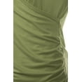 thumbnail image 4 of Doublju Women's V Neck Twist Knot Ruched Empire Waist Slimming Tunic Top Blouse (S-3X), 4 of 4