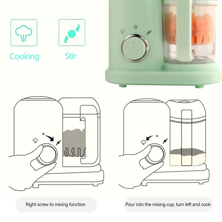 EJWQWQE Baby Food Maker, Puree Food Processor,Steam Cook And Mixer, Warmer  Machine , All-in-one Auto Cooking, Auto Cooking & Grinding 