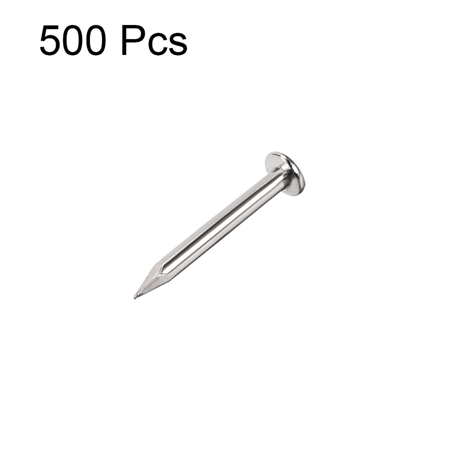 Unique Bargains 1.2x10mm Tiny Nails Carbon Steel Nickel Plated, 500 Pack