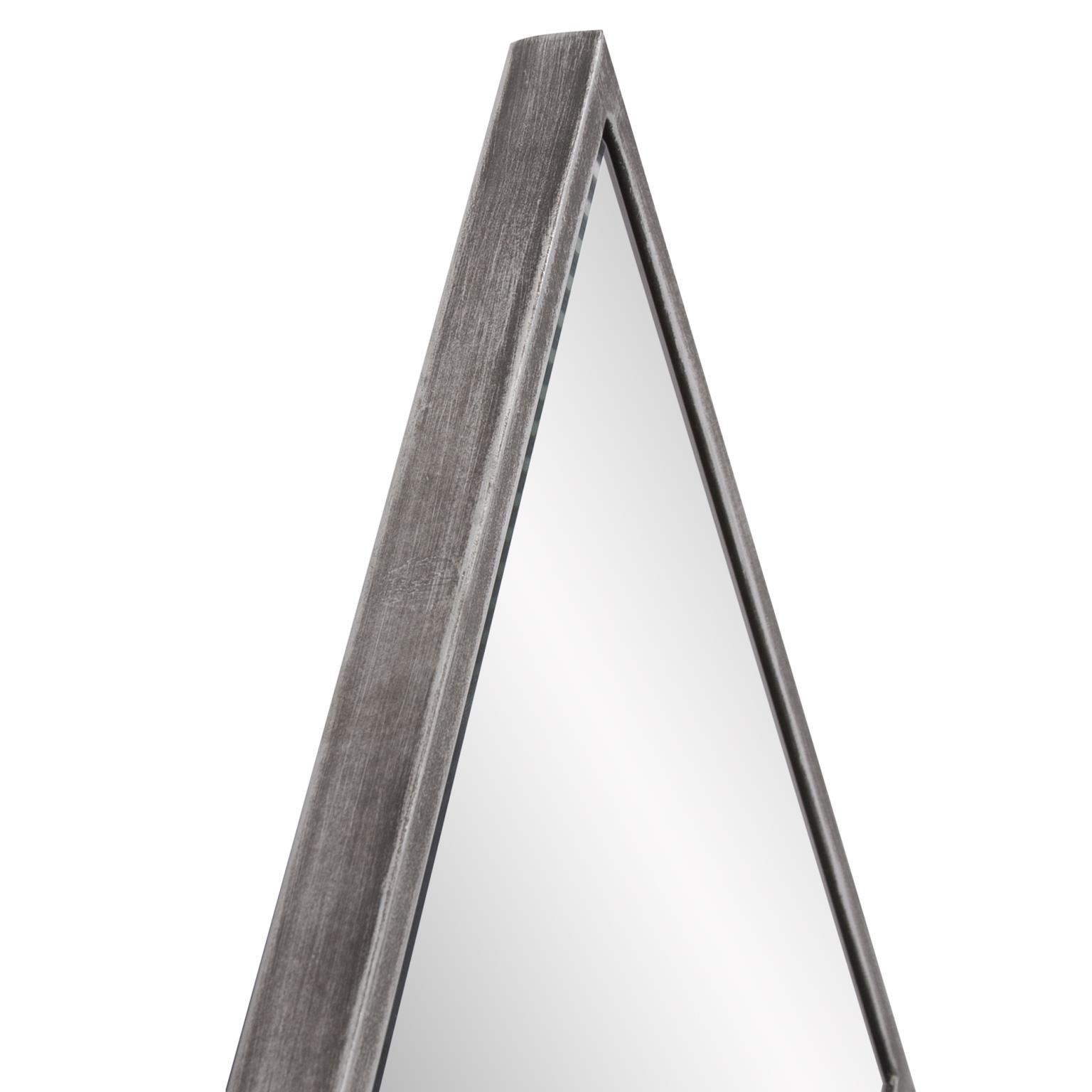 Tyler Dillon Diamond Wall Mirror with Silver Metal Windowpane Frame - 23.1/2 x 35.1/2" x 1""