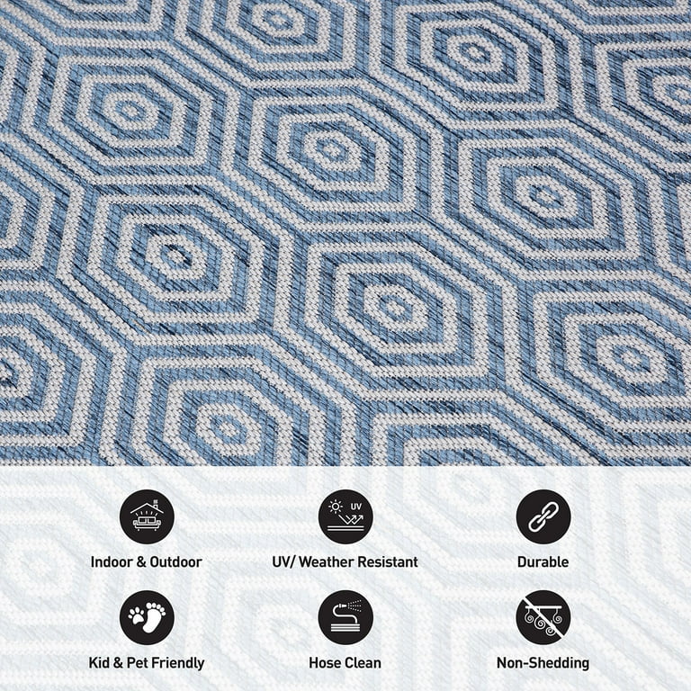 2'X3' Navy Blue Hand Hooked Uv Treated Floral Vines Indoor Outdoor Accent Rug 2'X3' Navy Blue Hand Hooked Uv Treated Floral Vines Indoor Outdoor Accent Rug