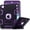 Black+Purple, variant on For Apple iPad 2/3/4 Shockproof Military Heavy Duty Rubber Kickstand Case Cover