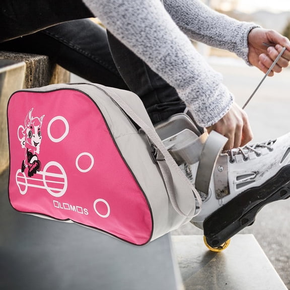 PENIKOKO 2-Pack Skate Shoe Bags Oxford Triangle Storage Outdoor Carry Case for Skaters Assorted Colors