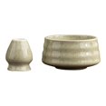 thumbnail image 4 of Tazón de cerámica Matcha y batidor resto, juego de Matcha, tazón de té de para Matcha japonés, regalo para Matcha amante/amigo/familia Verde claro, 4 of 9