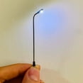 thumbnail image 3 of 20Pcs Model Railway 10cm Lamp Post Street Lights HO Scale 1:87 LED 3V Resistors LQS08 Single Head-Bright White, 3 of 6