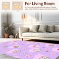 thumbnail image 2 of Flatwoven High Traffic Area Rug, Dreamy Cloud Rainbow, Non Slip, Stain Resistant, Washable Area Rugs for Living Room, Bedroom(Purple, 3X5), 2 of 8