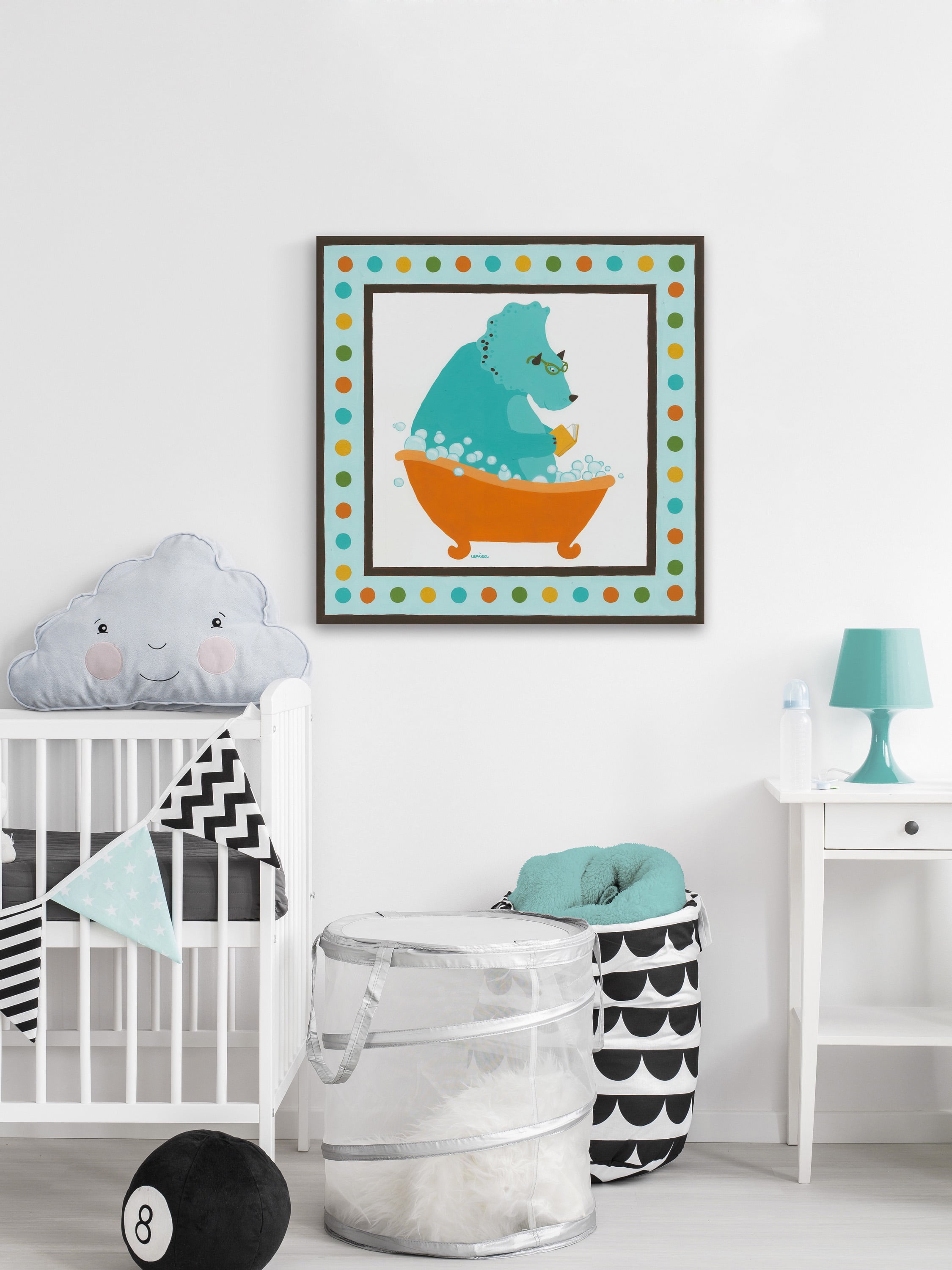 Marmont Hill Rub-a-dub Dino III Canvas Wall Art