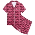 thumbnail image 3 of MIASHUI Pyjama Boutonné 2 Pcs Garçon Fille Imprimé de Pâques pour Enfants, Rose Vif, 10-11 Ans, 3 of 5