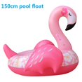 thumbnail image 1 of HuangShi  150cm Giant Flower Print Swan Inflatable Float For Adult Pool Party Toys Green Flamingo Ride-On Air Mattress Swimming Ring boia, 1 of 6