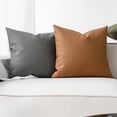 thumbnail image 2 of Nvzi fundas de almohada de cuero texturizado tejido. Estampado verde, fundas de almohada coloridas que iluminan el ambiente de tu dormitorio. 11,81 x 19,69 pulgadas (gris)., 2 of 5