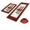 thumbnail image 4 of Findosom 2pcs Christmas Anti Fatigue Kitchen Rug Set 10mm Thick Cushioned Kitchen Runner Rug and Mat Set Comfort Standing Mat Kitchen Floor Rug Carpet for Kitchen,Sink,Laundry 18"x27"+18"x48", 4 of 7